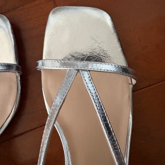 Metallic Strappy Sandal Slingback - Picture 2 of 10